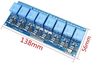 5V 1,2,4,6,8 csatornás relé modulok optocsatolós leválasztással - 8