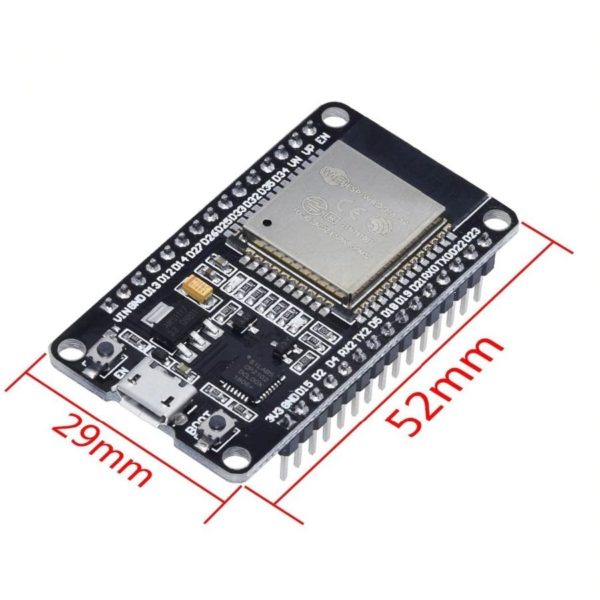 ESP32 Dev Kit v1 30 pines fejlesztőpanel WiFi és Bluetooth képességgel, microUSB