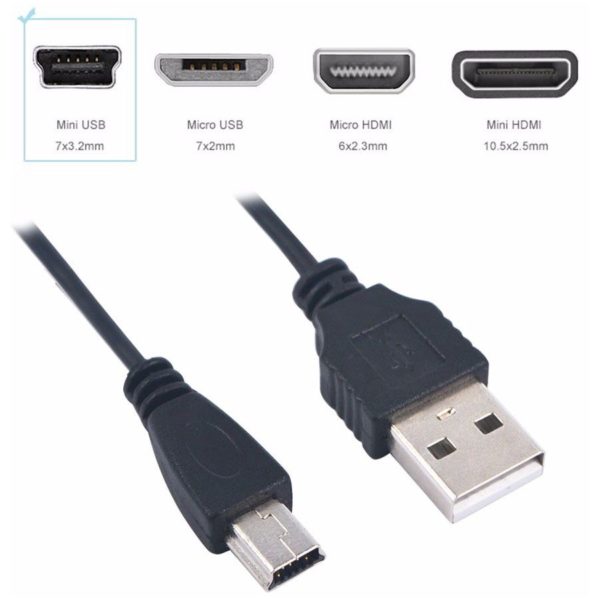 Mini USB kábel 80 cm-es