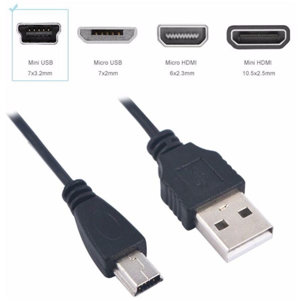 Mini USB kábel 80 cm-es - Image 2