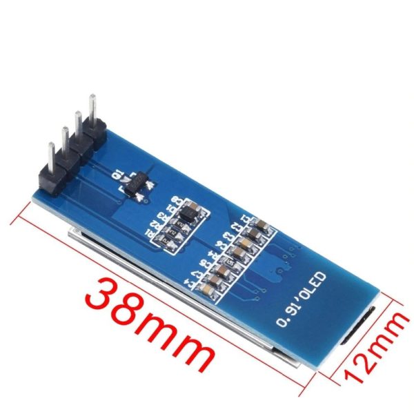 0.91"-os OLED kijelző modul SSD1306/SSD1315 vezérlővel