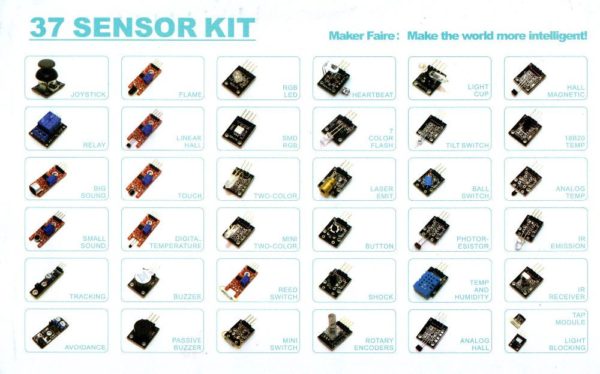 37 különböző szenzorból és kiegészítőből álló készlet Arduinohoz - Image 2