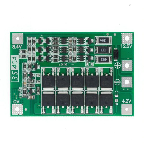 3S 40A BMS akkumulátor védő modul balansz funkcióval