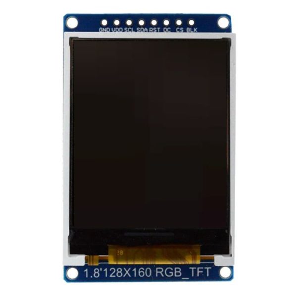 1.8"-os TFT kijelző modul ST7735 vezérlővel, 128x160 pixel