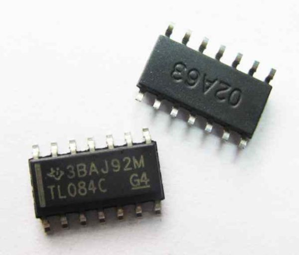 TL084C SMD 4 csatornás műveleti erősítő JFET bemenettel