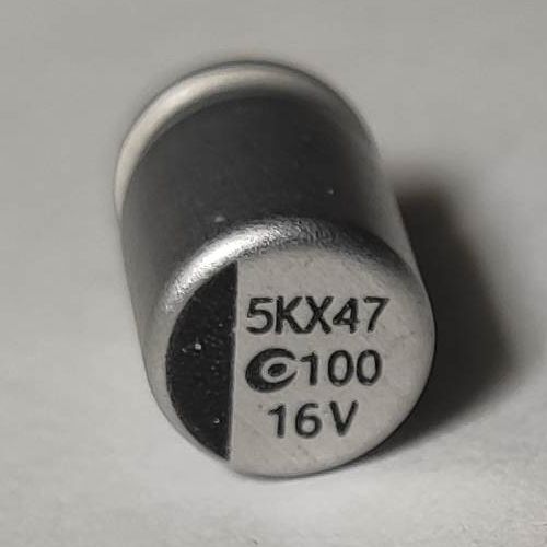 100uF 16V alumínium polimer kondenzátor, hosszú élettartamú, APAQ AR5K