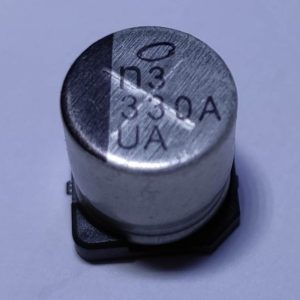 330uF 10V hosszú élettartamú SMD elektrolit kondenzátor NICHICON UUA