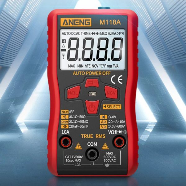 ANENG M118A digitális RMS NCV multiméter automata méréshatárváltással