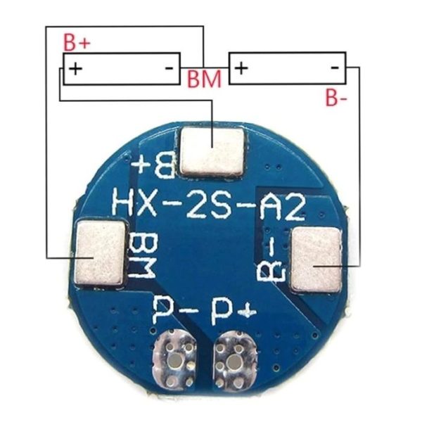 2S 5A BMS akkumulátor védő modul balansz nélkül