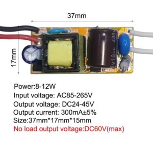 LED tápegység modul 230V 8-12W 300mA