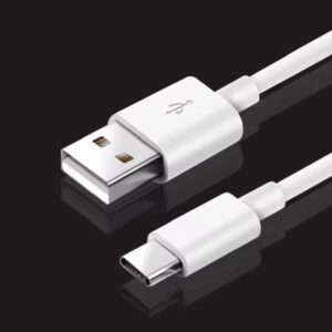 USB-C kábel többféle hosszban 5A-ig - 25 cm, Fehér A+C