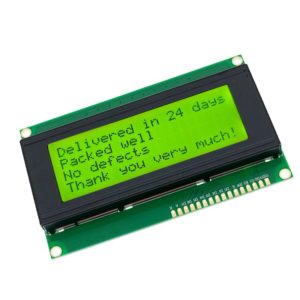 4x20 karakteres LCD modul zöldessárga háttérvilágítással