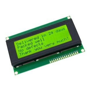 4x20 karakteres LCD modul zöldessárga háttérvilágítással I2C-vel