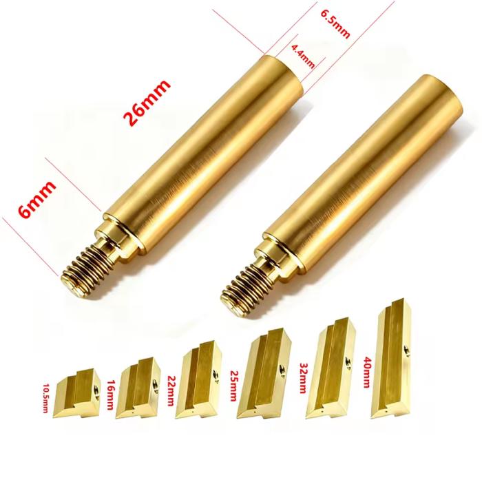 Pengeforma pákahegy készlet méretei: 10,5-40mm szélesség, 6mm adápter átmérő, 26mm hossz