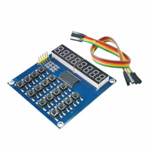 TM1638 LED kijelző 16 nyomógombbal Arduino modul