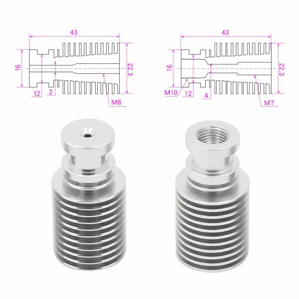 E3D V6 utángyártott hűtőborda direkt extruderhez 1.75mm-hez