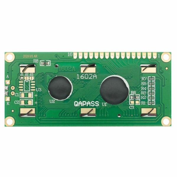 2x16 karakteres LCD modul zöldessárga háttérvilágítással I2C-vel - Image 2