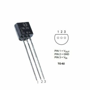 2 db L78L33 3.3V 100mA lineáris stabilizátor IC