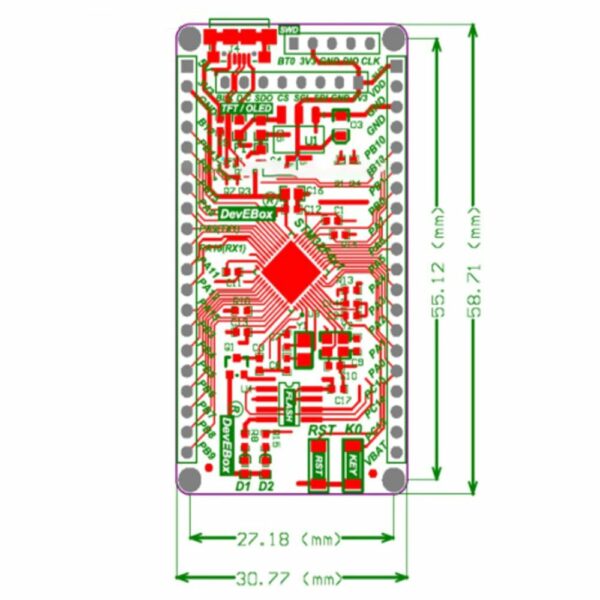 STM32F401CEU6 DevEBox fejlesztő modul készlet