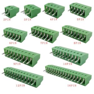 Beforrasztható 2.54mm-es sorkapocs, KF128, zöld