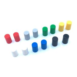 6x10mm-es színes gombsapka 2x3mm-es lyukkal