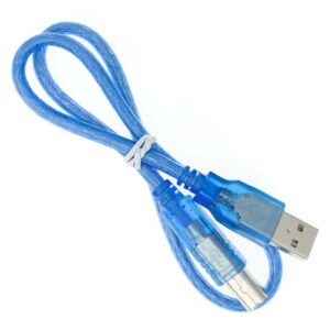 USB-A USB-B kábel 30 cm-es kék