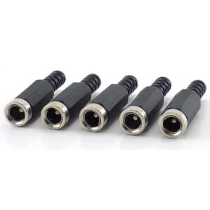 5.5x2.5mm szerelhető lengő jack dugó anya