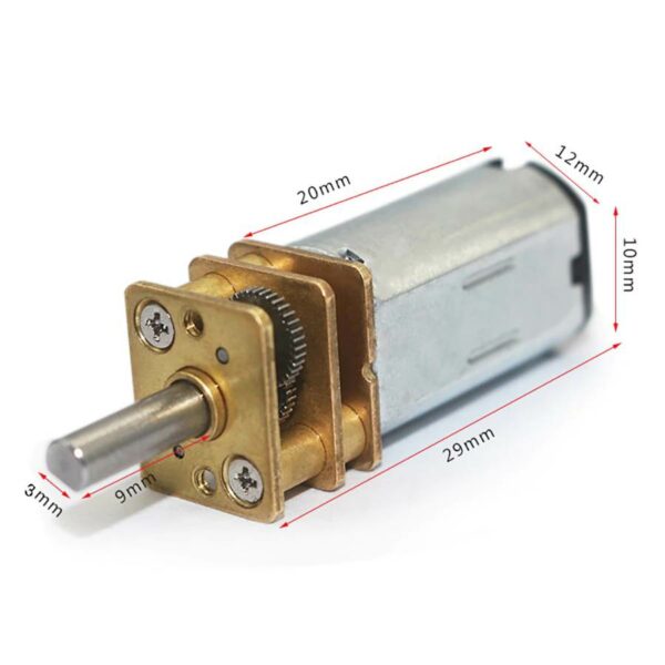 Pici N20 fém hajtóműves motor 3-12V 60rpm - Image 2