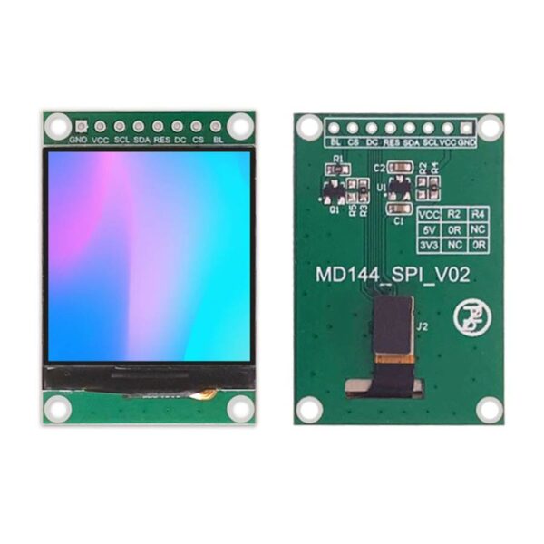 1.44"-os TFT kijelző modul ST7735S, 128x128 pixel