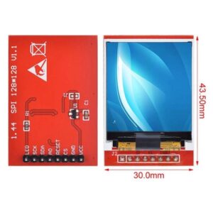 1.44"-os TFT kijelző modul ST7735S, 128x128 pixel