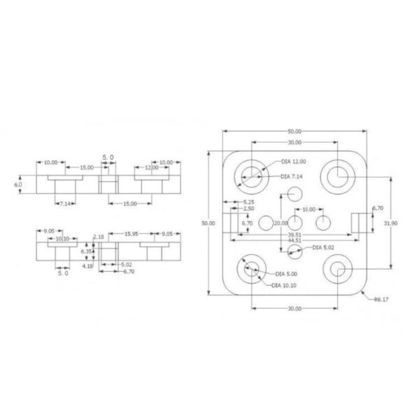 Openbuilds 20mm V-Slot kocsi 4 kis PC görgővel