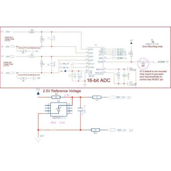 TM7705 (AD7705) két csatornás 16 bites AD modul