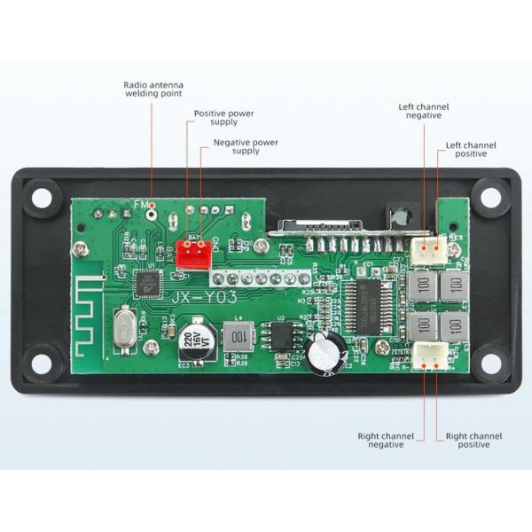 JX-Y03 Bluetooth 5.0 audio erősítős előlap modul távirányítóval - Image 2