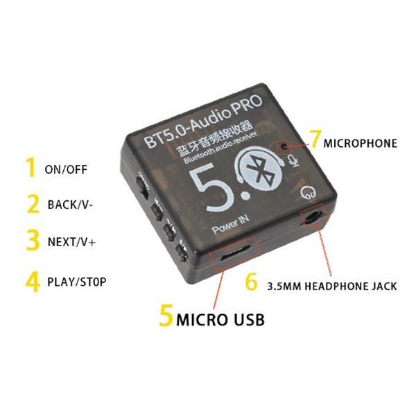 Bluetooth 5.0 PRO audio vevő mikrofonnal