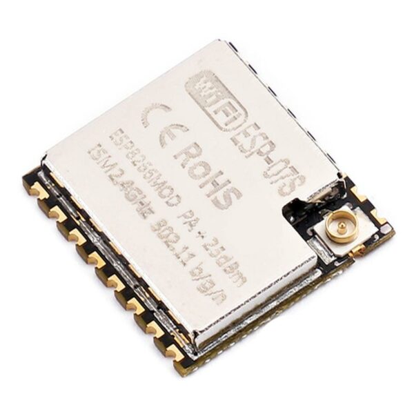 ESP-07S rendszervezérlő 32 bites ESP8266-tal, WiFi-vel, külső antenna csatlakozóval
