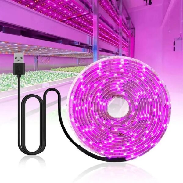 1m növénytermesztő LED szalag USB táplálással