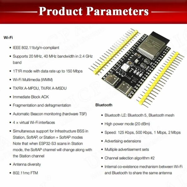 ESP32-S3 N16R8 nagytudású fejlesztőpanel 16/8 MB - Image 4