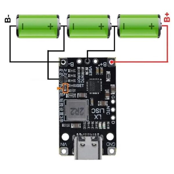 2-3S akkumulátor töltő modul IP2326 IC-vel - Image 2
