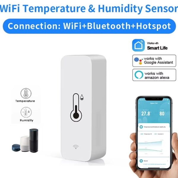 Mini okoshőmérő higrométer WiFi-s, Tuya kompatibilis - Image 4