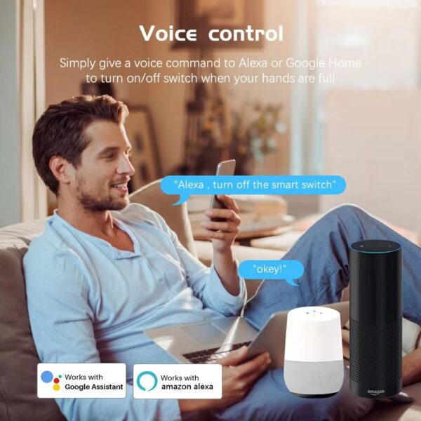 Aubess mini okoskapcsoló WiFi-s, Tuya kompatibilis - Image 3