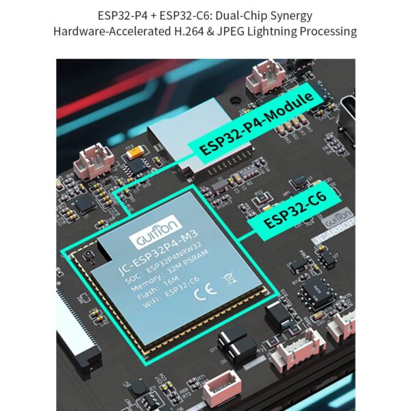 ESP32P4+ESP32C6 4.3" érintőképernyős minicomputer - Image 7