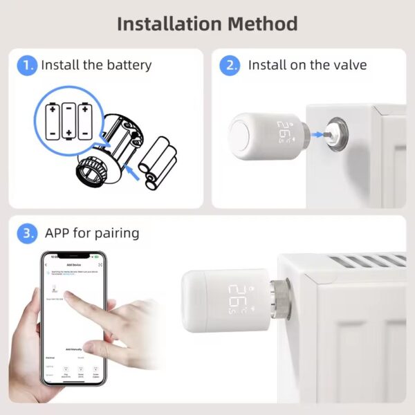 Avatto TRV16 WiFi Tuya smart radiátorszelep állítómotor okos termosztát - Image 2