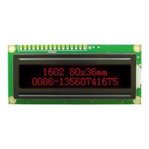 2x16 karakteres inverz LCD modul piros háttérvilágítással