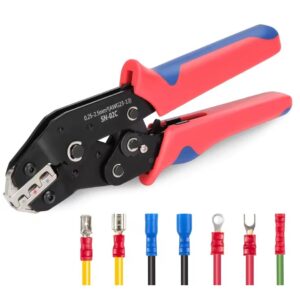 SN-02C krimpelő fogó szigetelt csatlakozókhoz 0.25-2.5mm2