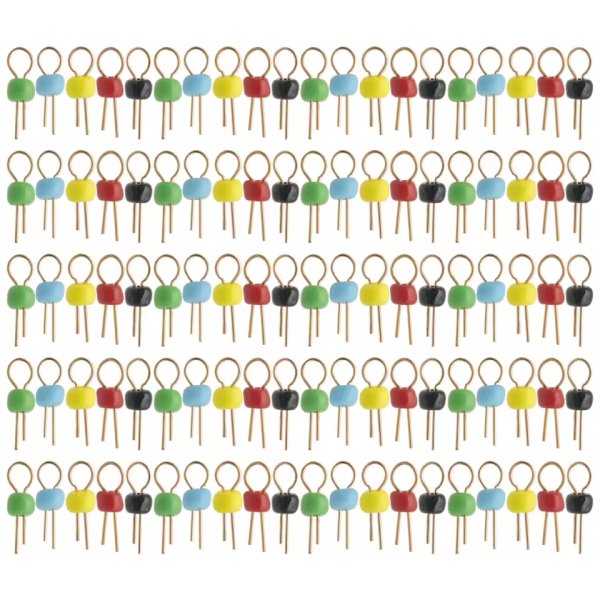 100 db. kis színes tesztkampó